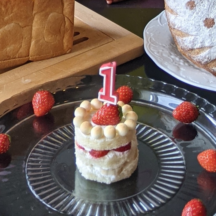 食パンとヨーグルトで!1歳ケーキ☆★